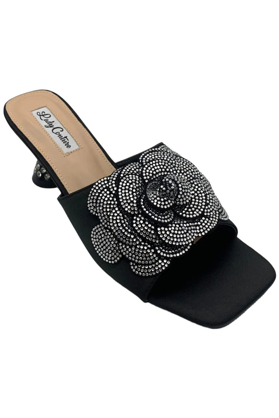 Lady Couture of NY Women's Petal Heels Black - Medium